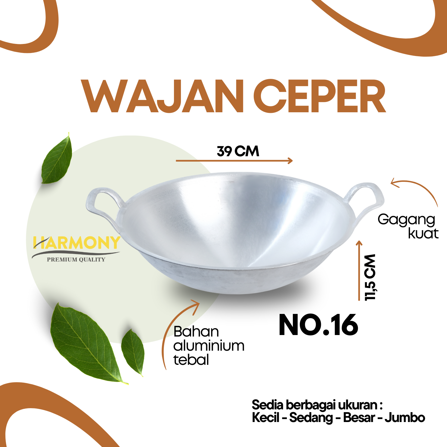 Wajan Ceper No.16